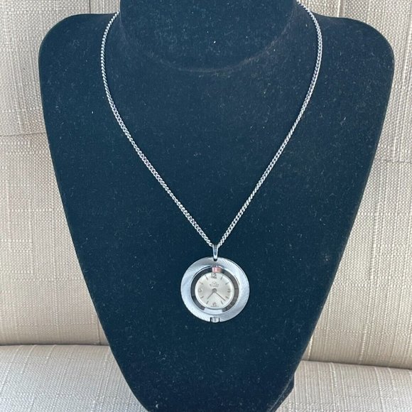 Buler Sea Pocket Watch Vintage Swiss Made 17 Jewels hand winding Watch Necklace - Picture 8 of 10